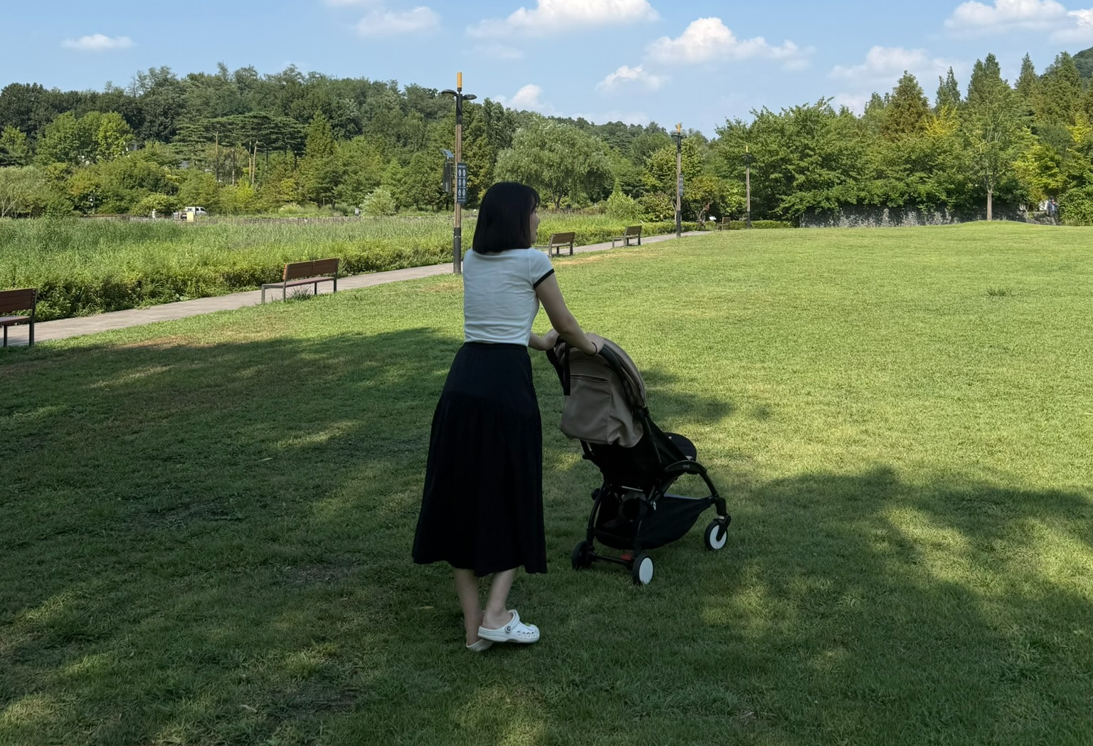 요즘 내 교복, 유니클로 나일론 개더 스커트
